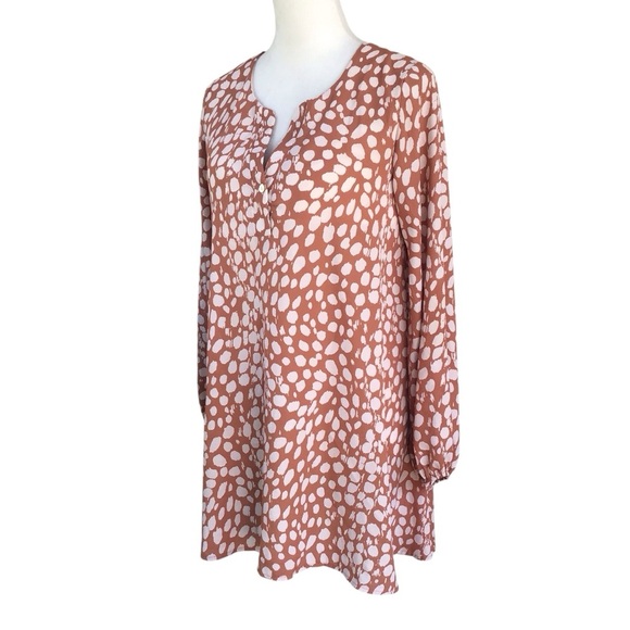 The Impeccable Pig Spotted Long Sleeve Flirty Tunic Dress Size Small - Picture 3 of 14